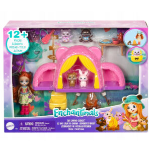 Set de joc Enchantimals Ursulet Biloxi cu animale de companie MATTEL