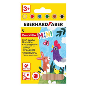 Set de creioane colorate 3in1 6 cul. MiniMaxi EBERHARD FABER