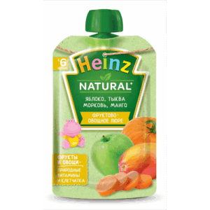 Piure HEINZ Mere, morcov, dovleac, mango d/p 90g
