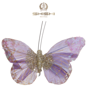 Fluture gri-purpur 10,5cm SHISHI