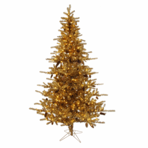 Brad de Craciun auriu 48 pine 550LED 2,3m SHISHI