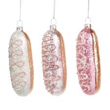 Set Jucarie Brad eclair 3buc roz/alb 13,5cm GOODWILL