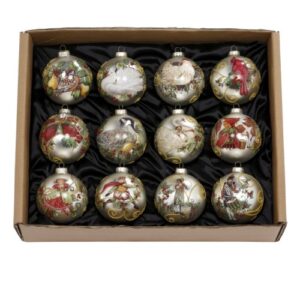 Set 12 globuri ca 12 zile de XMAS 11,5cm GOODWILL