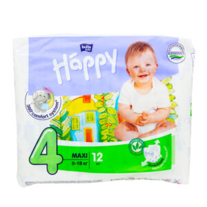 Scutece pentru copii Nr. 4 (8-18 kg ) Bella Baby Happy Maxi 12 buc