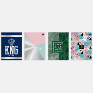 Caiet INTERDRUK А5/96 coperta tare, metalic metematica