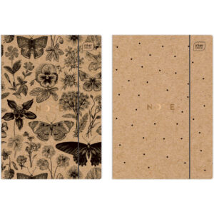 Mapa cu elastic A4+ Kraft, ass. INTERDRUK