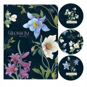 Caiet A5 60 foi, linie, ass. Hybrid Fiori INTERDRUK