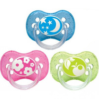 Suzeta din silicon rotund 18+ luni nature