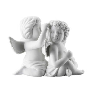 Figurine Angels pereche cu corona din flori 6cm Rosenthal