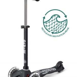 Trotineta Mini Deluxe Eco LED negru MICRO