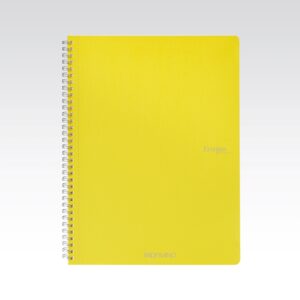 Carnet A4 Ecoqua 90 gr/m2, 70 foi Limone, matem. cu spira Fabriano, Fedrigoni