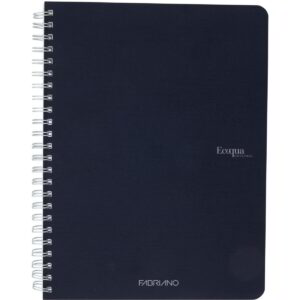 Carnet notite A5 Ecoqua 90 gr/m2, 70 foi Dark Blue, matem. cu spira Fabriano, Fedrigoni