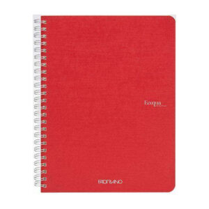 Carnet notite A5 Ecoqua 90 gr/m2, 70 foi Lampone, matem. cu spira Fabriano, Fedrigoni