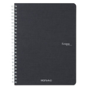 Carnet notite A5 Ecoqua 90 gr/m2, 70 foi Nero, matem. cu spira Fabriano, Fedrigoni