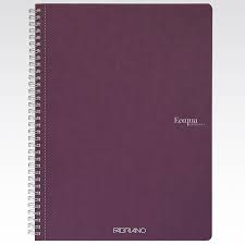 Carnet A4 Ecoqua 90 gr/m2, 70 foi Vino, punctat, cu spira Fabriano, Fedrigoni