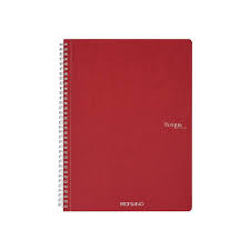 Carnet notite A5 Ecoqua 90 gr/m2, 70 foi Cherry, linie, cu spira Fabriano, Fedrigoni