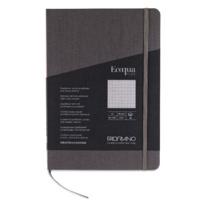 Carnet notite A5 Ecoqua Plus 90 gr/m2, 80 foi Antracite, punctat Fabriano, Fedrigoni