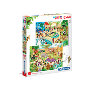Puzzle ZOO 2x60 5+ CLEMENTONI