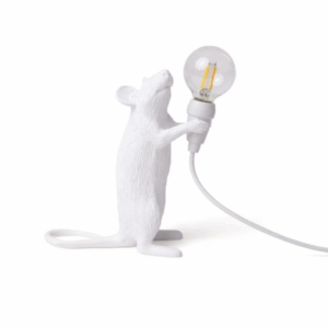 Lampa masa Soarece in picioare alb SELETTI
