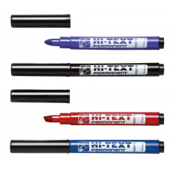 Marker permanent Hi-Text 580P (rosu-albastru-negru)