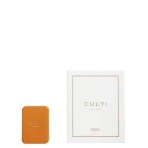 Difuzer auto in cutie din piele naturala, orange CULTI