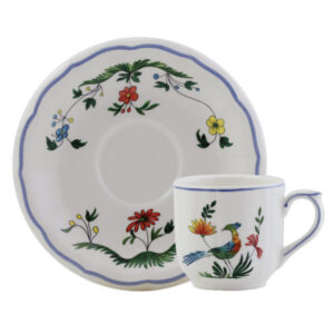 Set ceasca espresso/farfurie Oiseaux Pradis GIEN