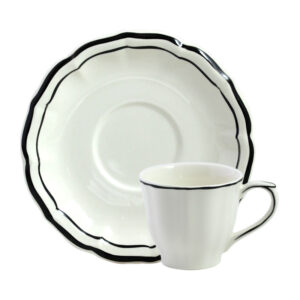 Set ceasca ceai+farfurie Filet Manganese GIEN
