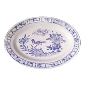Platou servire oval Oiseau Bleu GIEN