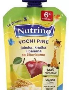 Piure NUTRINO mere, pere si banane cu cereale 100g (6 luni)