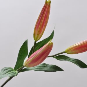 Floare artificiala Crin roz 95 cm SILKKA