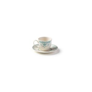 Ceasca espresso+farfurie Rose turcoaz BITOSSI