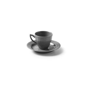 Ceasca cafea+farfurie Romantic gri BITOSSI