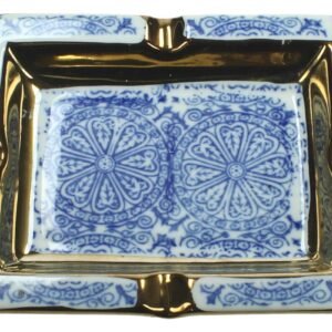 Scrumiera porcelan albastru 13,5x10 cm KERSTEN
