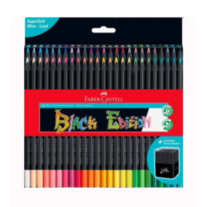 Set creioane colorate 50 culori Black Edition Faber Castell