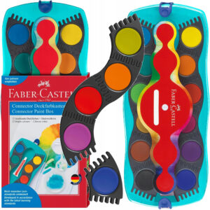 Set acuarela 12 culori+culorea alba, conector Faber Castell