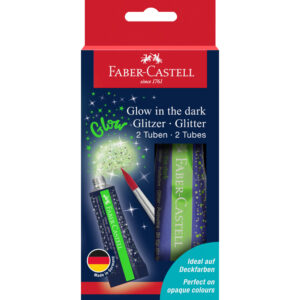 Set tub sclipici fosforescent 2x12ml Faber Castell