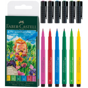Set pixuri Pitt B Spring 6 cul. Faber Castell