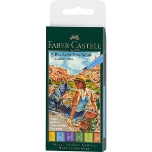 Set pixuri Pitt B Summer 6 cul. Faber Castell