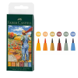 Set pixuri Pitt B Fall 6 cul. Faber Castell