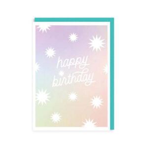 Felicitare - Star Burst Holographic Birthday Card OHH DEER