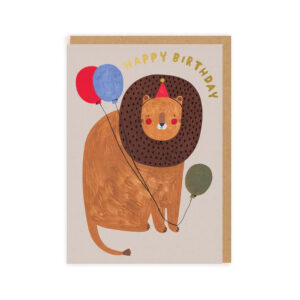 Felicitare -Balloons and Lion Birthday Card OHH DEER