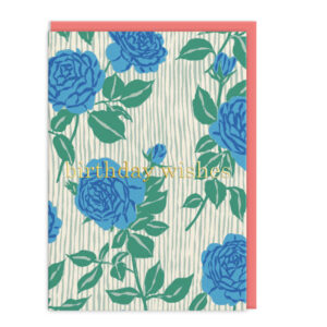 Felicitare -Blue Roses Happy Birthday Card OHH DEER