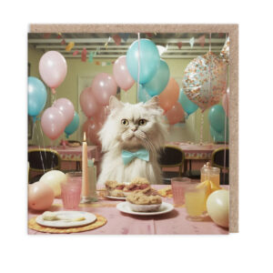 Felicitare -Cat At Table Birthday Card OHH DEER