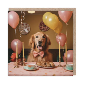 Felicitare -Dog At Table Birthday Card OHH DEER