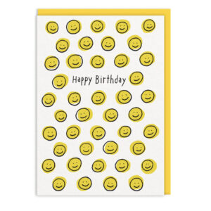 Felicitare -Yellow Smiley Happy Birthday Card OHH DEER