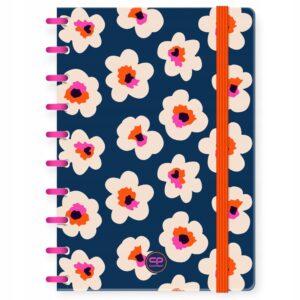 Caiet B5 spiral 100 foi cu elastic Flores Nina COOLPACK
