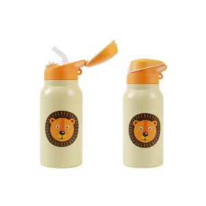 Sticla termica 350 ml cu capac pliabil Animals kids iTotal