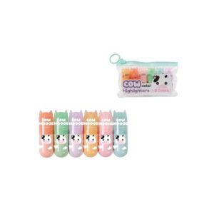 Set markere mini Cow 6 buc Macaron iTotal