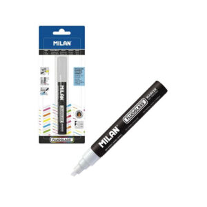Marker pentru sticla Fluogass 2-4mm, alb, Milan