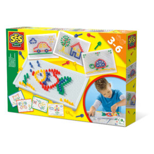 Set creativ mozaic — Tabla de jucarie mozaic cu pini colorati SES